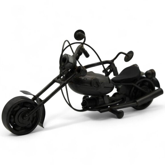 Vintage Handmade Metal Chopper Motorcycle Model Decor - Picture 1 of 7